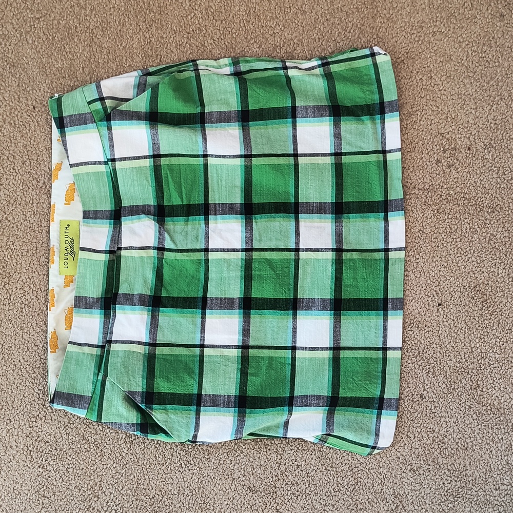 Loudmouth Ladies Green Plaid Skort Skirt 12